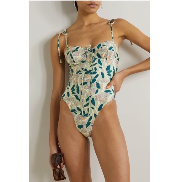 Agua by Agua Bendita Other - Agua By Agua Bendita Ebano Floral Print Underwired One-Piece Swimsuit L